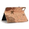For iPad Pro 13 (2025)/13 (2024) Case Wallet Map Pattern PU Leather Folio Tablet Cover Auto Wake/Sleep