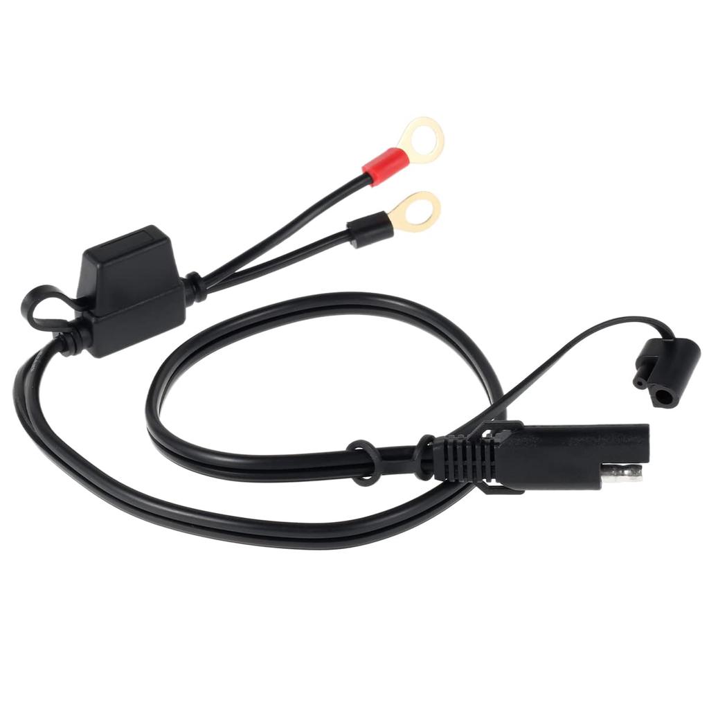 Kindnessjp SAE TO RING Terminal Harness Accessory Cable Motorcycle Charger Cord SAE to
