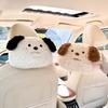 Cartoon Car Headrest Tissue Box Creative Plush Car Hanging Drawer Multifunctional Cute Car Tissue Box.