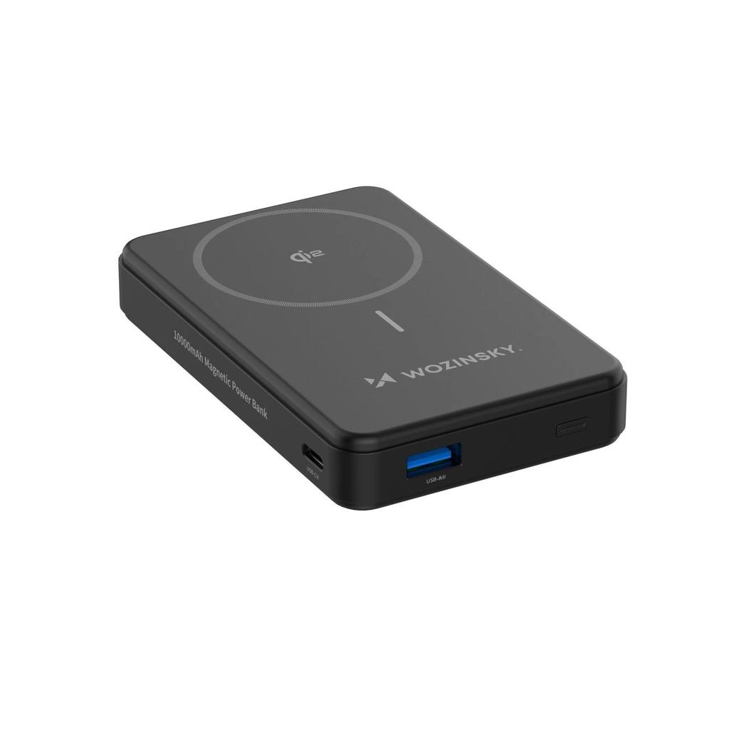Powerbank Wozinsky Wlwp-10Ka0Y3S 22,5W Pd Qi2 10000 Mah, with Stand, 1x USB-A, 1x USB-C - Black