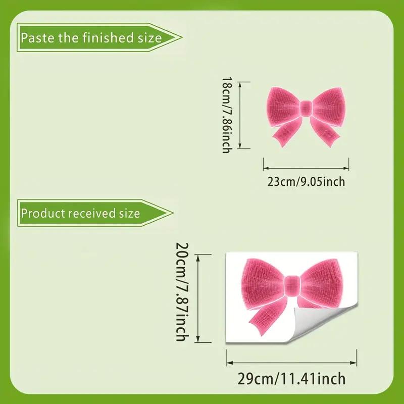 Glow-In-The-Dark Toilet Decoration Decals Luminous Toilet Seat Cover Sticker Pink Bowknot Design Pvc Toilet Lid Wall Decoration