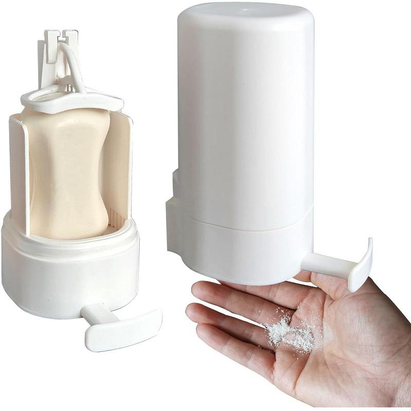 

Wall Mounted Soap Grinder, No Drilling Waterproof Soap Container, White белый