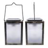 2PCS 3D Solar Lantern Rain Proof Weather Proof Flickering Outdoor Lantern for Garden Patio