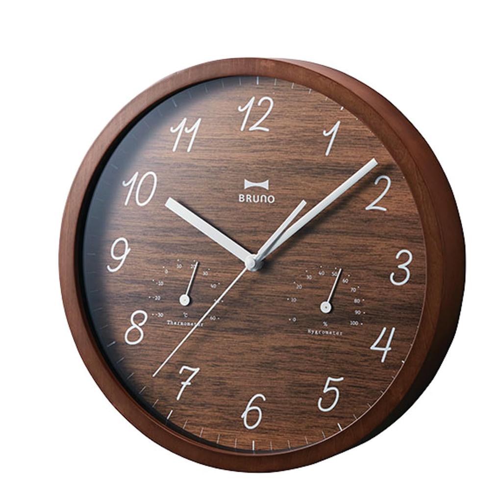 Wood Onshitsu Wall Dark Clock, Brown, BCW022-DW