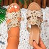 Fashion Women's Slope Heel Slippers Summer New Round Head Open Toe Hollow Thick Sole Non-slip High-heeled Sandals