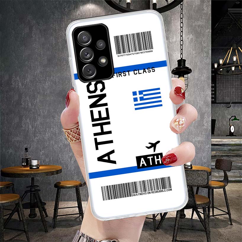 Travel Ticket Label Soft Phone Case For Samsung Galaxy S22 S23 S24 S25 Edge S26 Ultra S20 FE S21 Plus + Fundas Coque Galaxy S20