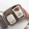 Suet Jade White Porcelain Guochao Ink and Wash Travel Tea Set, a Pot of Four or Six Cups, New Chinese Express Cup Light Luxury Business Gifts