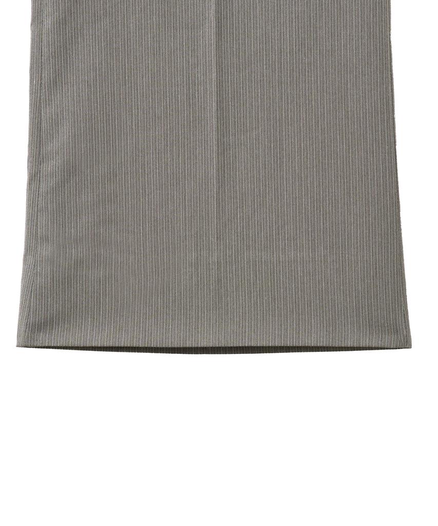 NOIRER Pinstripe Flare Slacks (Gray)