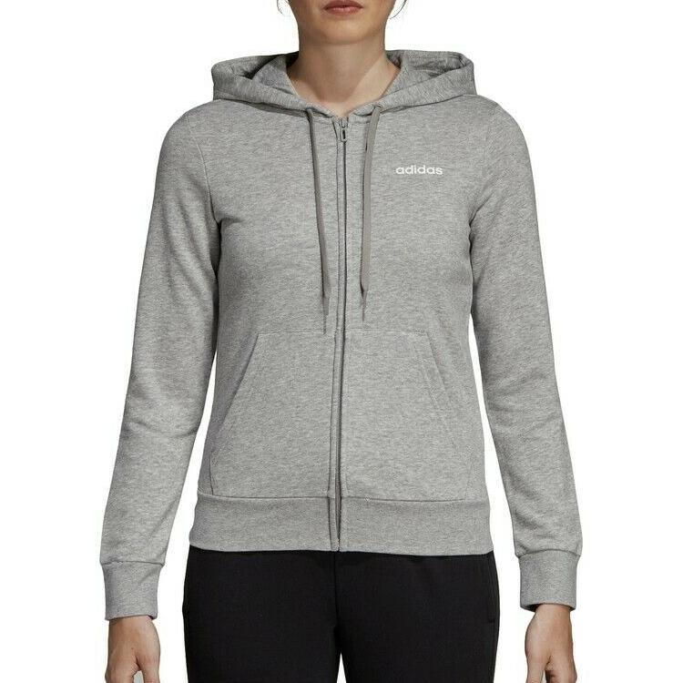 adidas Training Hooded Sweatshirt Jacket Men Tops Gray DU0664