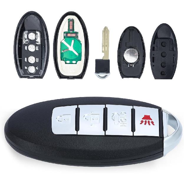 Keyless Entry Remote Smart Proximity Key Fob Replacement 4-Button for Nissan Maxima 2007-2008 for Sentra 2007-2012 CWTWBU735 285E3-EW81D 285E3-EW82D