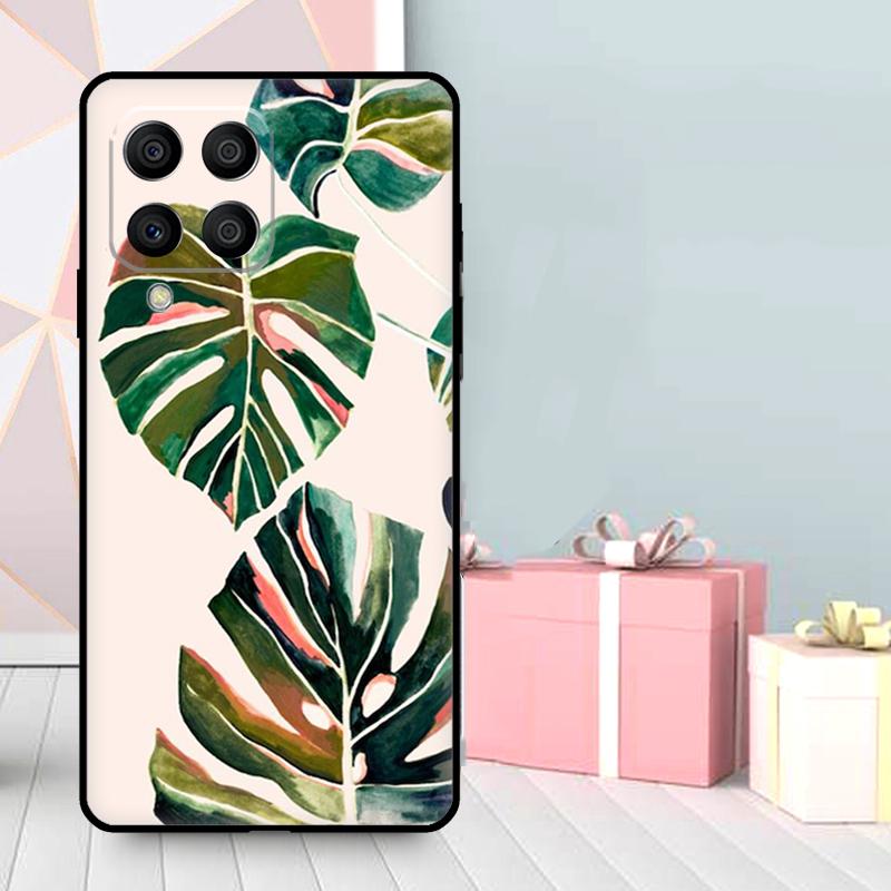Leaves Monstera Green Case For Samsung Galaxy M16 M31 M21 M13 M33 M53 M15 M35 M55 M36 M56 M12 M32 M52 M14 M34 M54