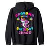 Birthday Kid Shark Party Family Matching Grandma Zip Hoodie