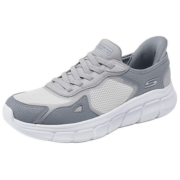Skechers Bobs B Flex Comfortable Soft Low Top Casual Shoes Men Sneaker Gray 118314-GRY