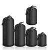[ATAK] Camera Lens Case Lens Pouch, 5-Piece Set, Waterproof, Shockproof, Protective Cover, Heavy-Duty (Black)
