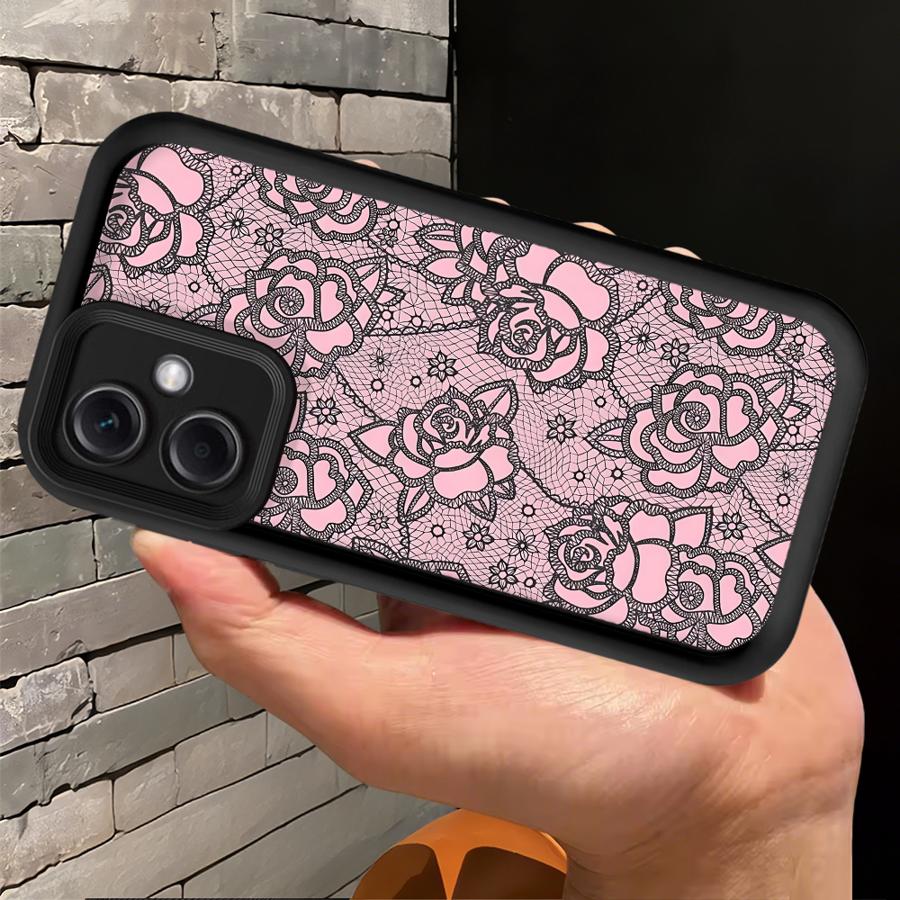 Creative Lace Pattern Phone Cover Case for Xiaomi Poco F8 X3 NFC C51 X3 Pro C61 C50