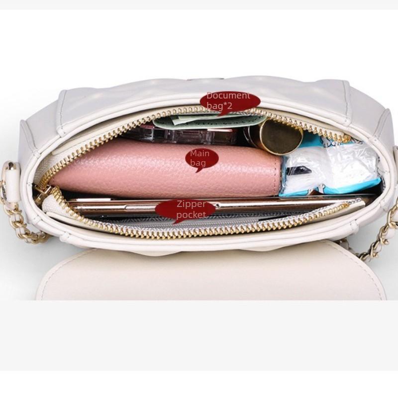 New Women's Handbag, Trendy Genuine Leather Chain Crossbody Bag, Niche Fashion, Versatile, High-End Women's Bag