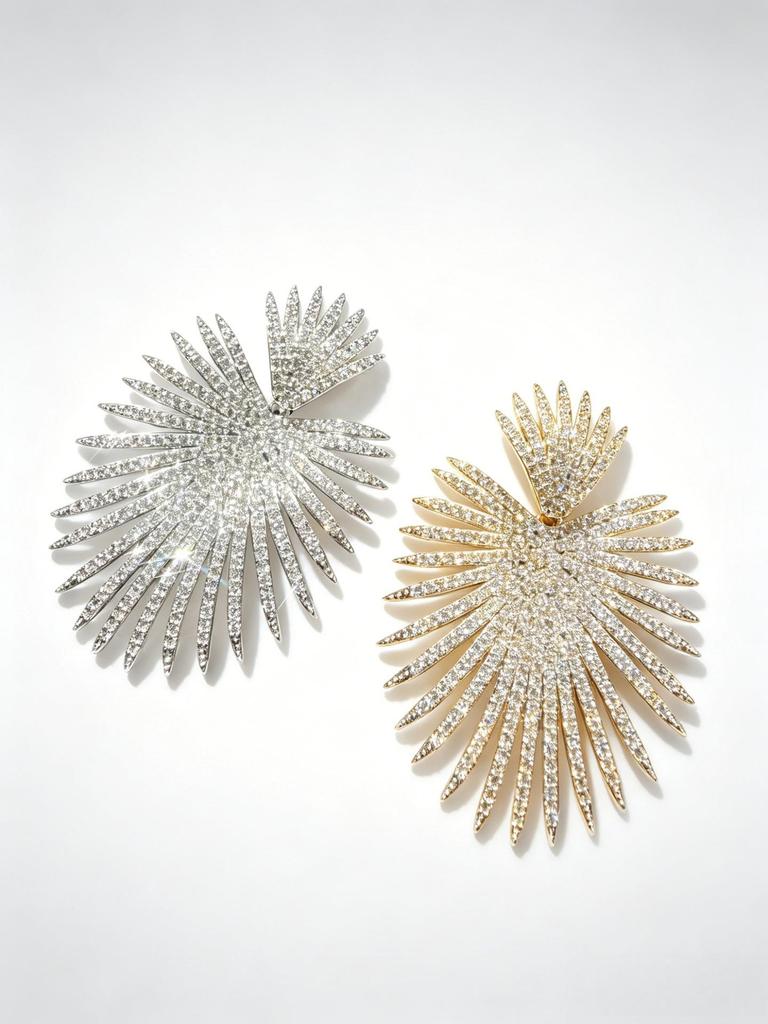 European Style Luxury Zircon Earrings for Women - S925 Sterling Silver, High-End Fashion Statement