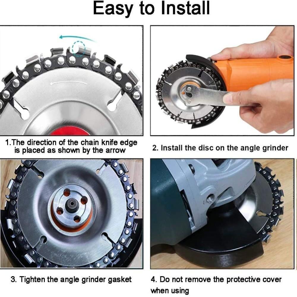 7/8 Inch Arbor Wood Carving Disc 5 Inch Diameter Angle Grinder Accessories  Pruning Cutting