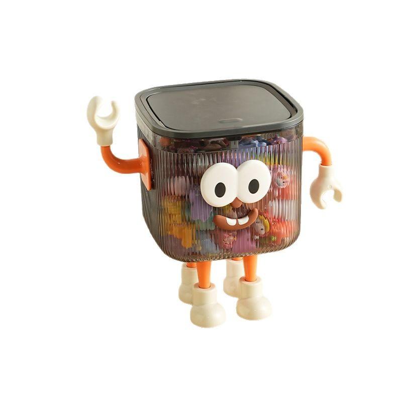 Cartoon Cute Cute Grain Desktop Household with Lid Toy Washcloth Torage Pail