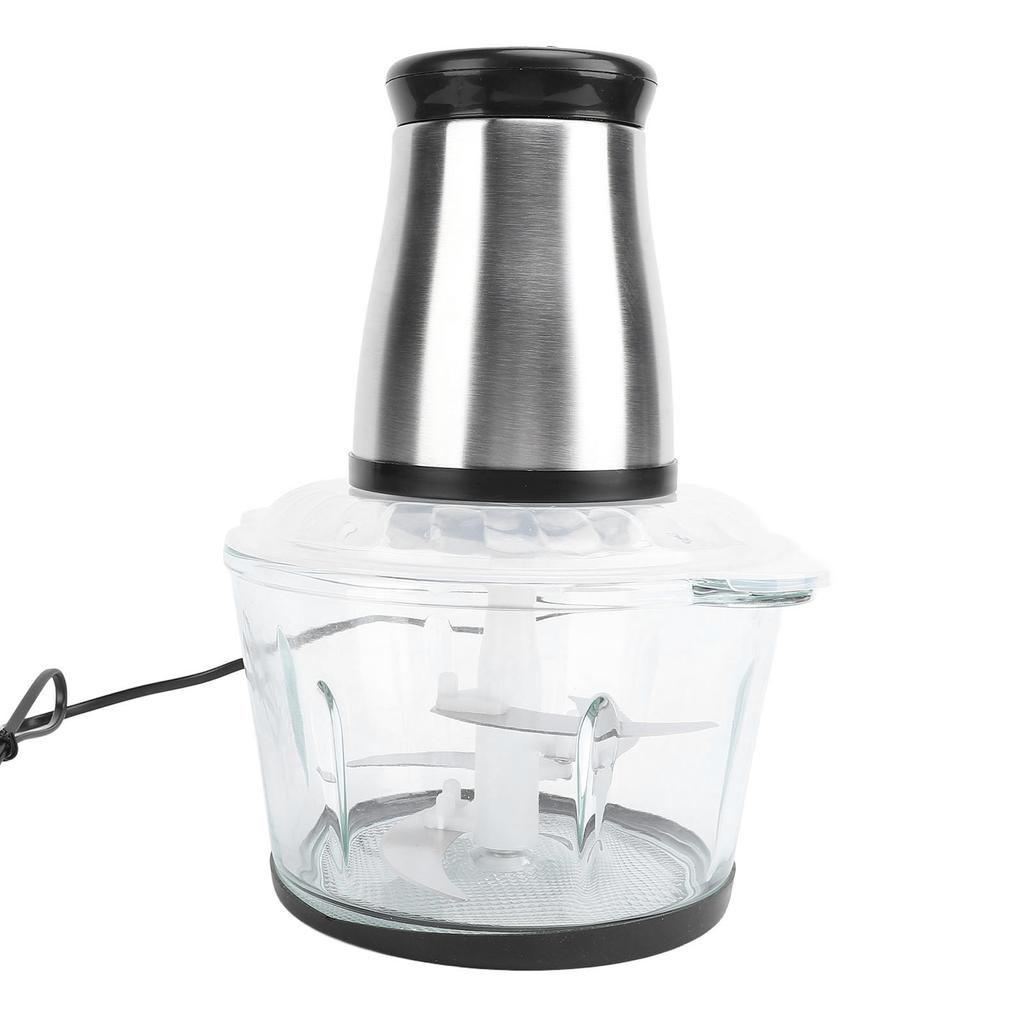 Hachoir à viande électrique 200 W 2 L en acier inoxydable, robot culinaire multifonctionnel, mixeur à viande pour légumes
