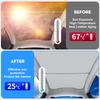 Sunshades For Tesla Model 3 Sunroof Highland 2026 Model Y 2020-26 Ice Cloth Buckle Sun Pare Glass Front Rear Skylight AccessoryWindshield Sunshades 1