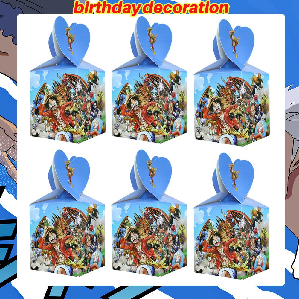 Dekoracje Urodzinowe One Piece Balon Luffy Zoro Jednorazowe Talerzyki Imprezowe Baner Dekoracja Tortu Torebki na Prezenty Chłopcy Akcesoria na Baby Shower