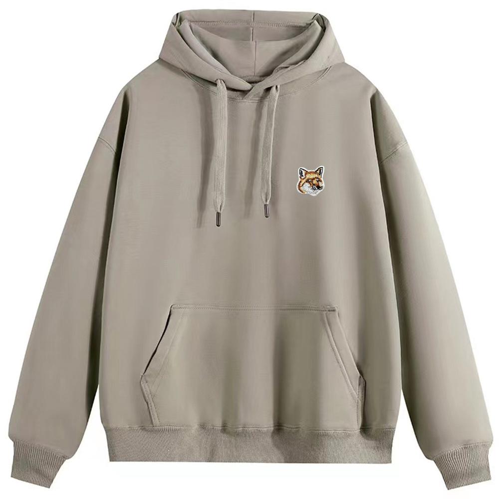 Fashionable Fur Fox Logo Hooded Sweatshirt