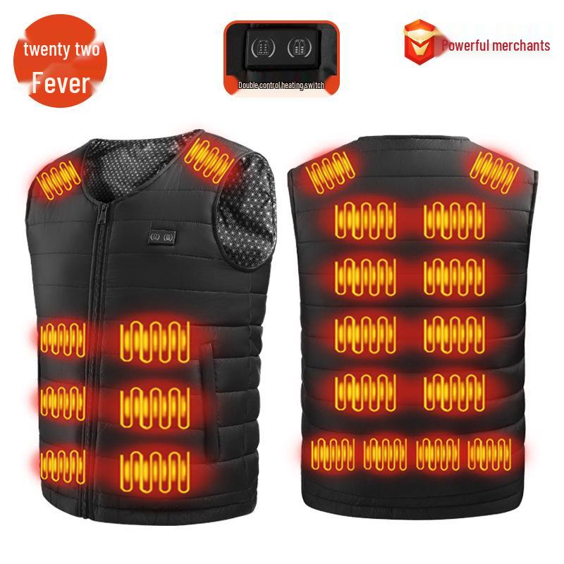 Smart Heated Vest - USB Charged Graphene Heating with Constant Temperature Cotton Gilet