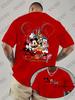 2025 New Men’s Disney Family Vacation Print Cotton T-shirt Summer Short Sleeve O-neck Tees Casual Streetwear Oversize Unisex Top
