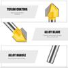 8mm Shank 90 Degree V Groove Template V-Groove V Grooving Router Bit Cleaning Flush Trim Corner Round Cove Box Bits Tools