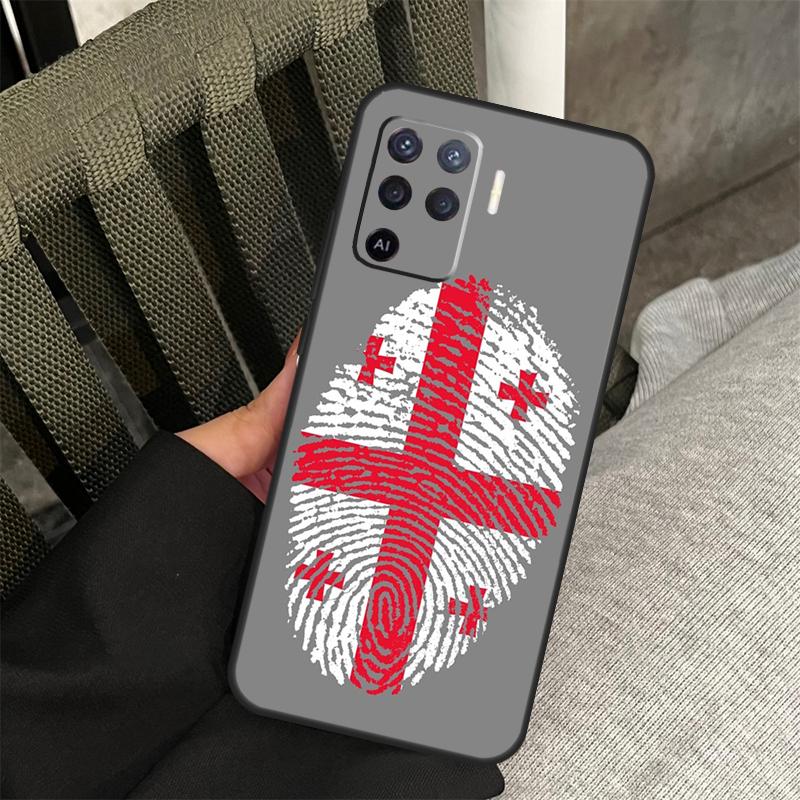 Georgia Flag Case For Oppo A38 A18 A58 A78 A98 A79 A40 A60 A80 A16 A76 A96 A15 A74 A94 A54 A77 A17 Cover