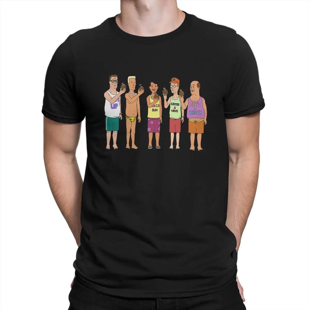 Together Herren T-Shirt K-King Of The Hill Vintage T-Shirt Kurzarm Rundhals T-Shirt Reines