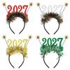 Festive Plastic Glasses Party Headband 2027 New Year Christmas Decor Hair Accessory for Kids Holiday Party Gift