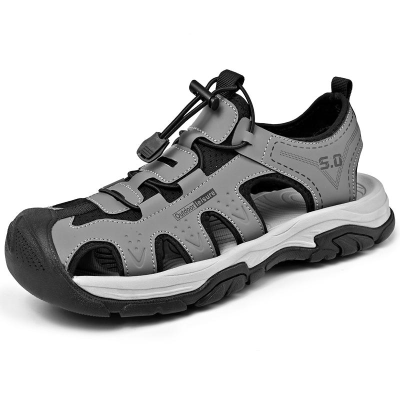 Fashion Quick Dry Wading Aqua Shoes Anti-collision Toe Summer Men Sandals Non-Slip Casual Shoes Outdoor Male Beach Shoes Roman Sneakers