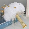 Diamond Crown Decorative Handheld Flower Rhinestones Wedding Bouquet with Ribbon