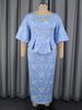 Jacquard Rüschen Bodycon Kleid in Übergröße - Elegantes Schlankmachendes Party-Outfit