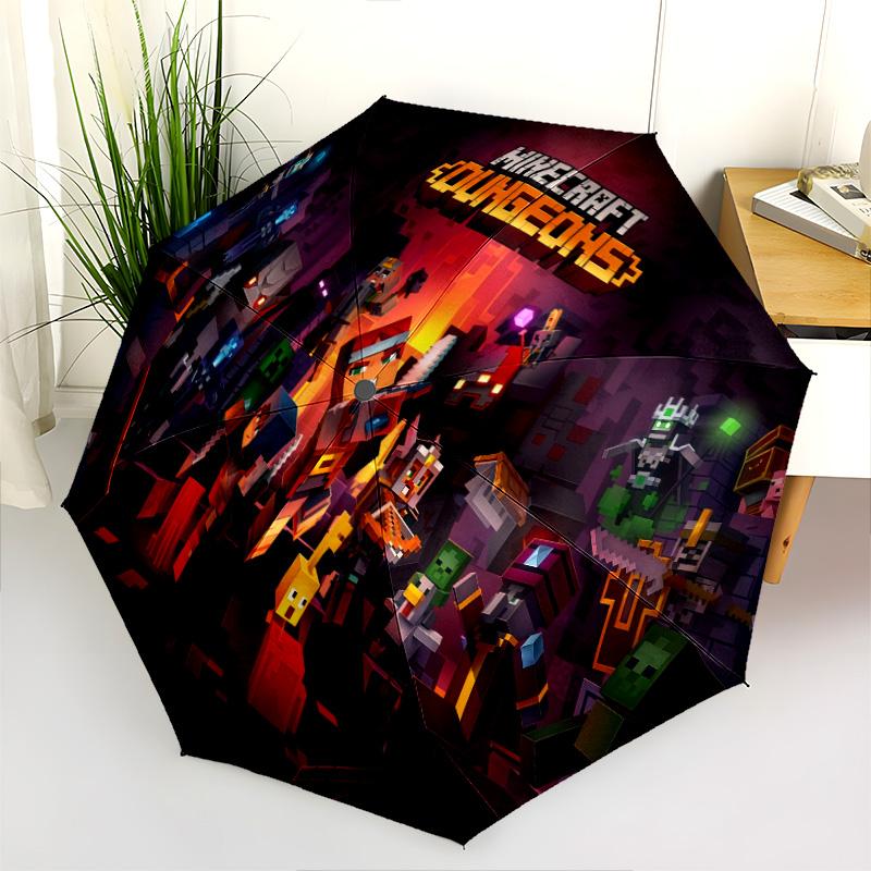 Minecraft Screenx Comes Alive Folding Umbrella Suitable For All Seasons Umbrella Sun Umbrella Umbrella Three Folds
