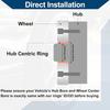 Car Wheel Hub Centric Rings Wheels Center Shaft Shock Absorbing Hubrings Durable Polycarbonate OD 56.1mm to ID 54.1mm 4 Pcs Black Durable Material