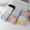 Cute Cartoon Floral Coin Purse Bow Print Large Capacity Storage Bag Headphone Bag