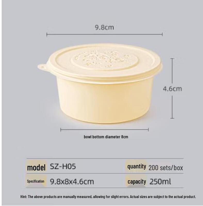 Hanqian Biodegradable Corn Starch Disposable Food Containers