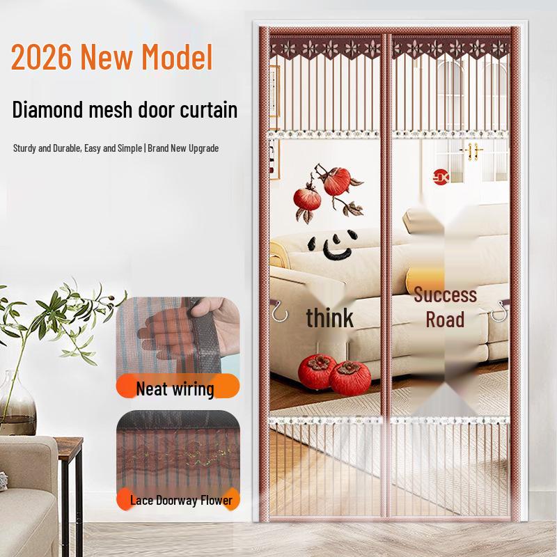 Steel Wire Mesh Magnetic Anti-Mosquito Door Curtain for Summer - Self-Adhesive, No Drilling Required