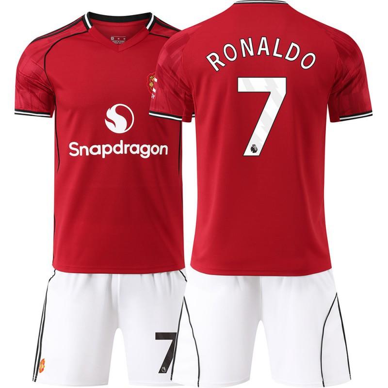 

2526 Red Devils Home Jersey No. 17 Ghana Joe 37 Menu 7C Ronaldo Football Uniform Children s Set Edition 18