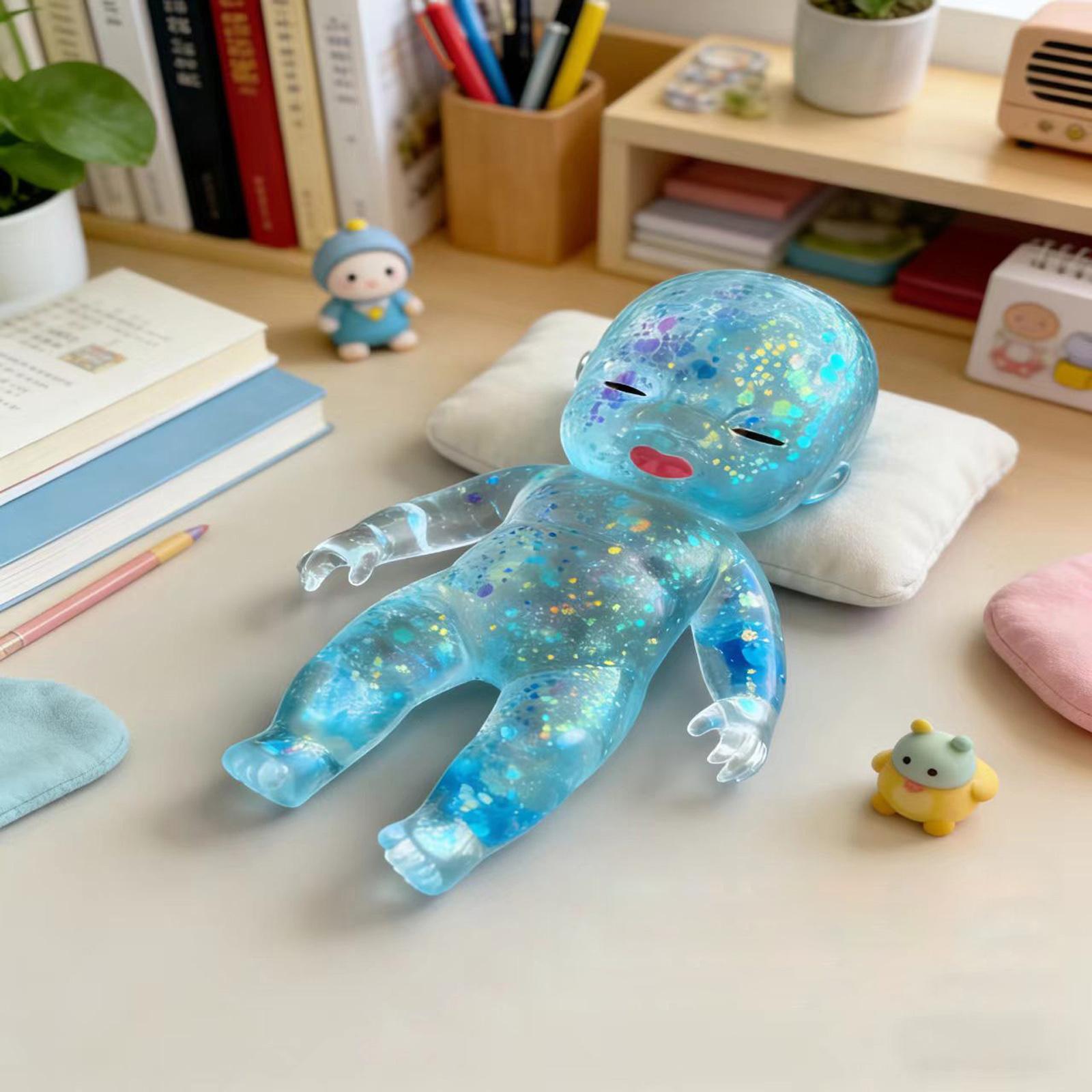

10cm Glitter Toy - Soft Stress Relief Toy For Kids And Adults One Size синий