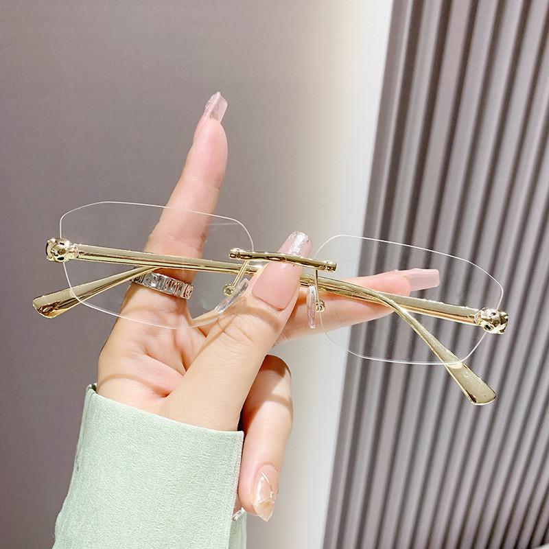 Geometric Polygon Metal Sunglasses With Uv400 Protection For Summer Outdoors GoldFrameWhiteFlat