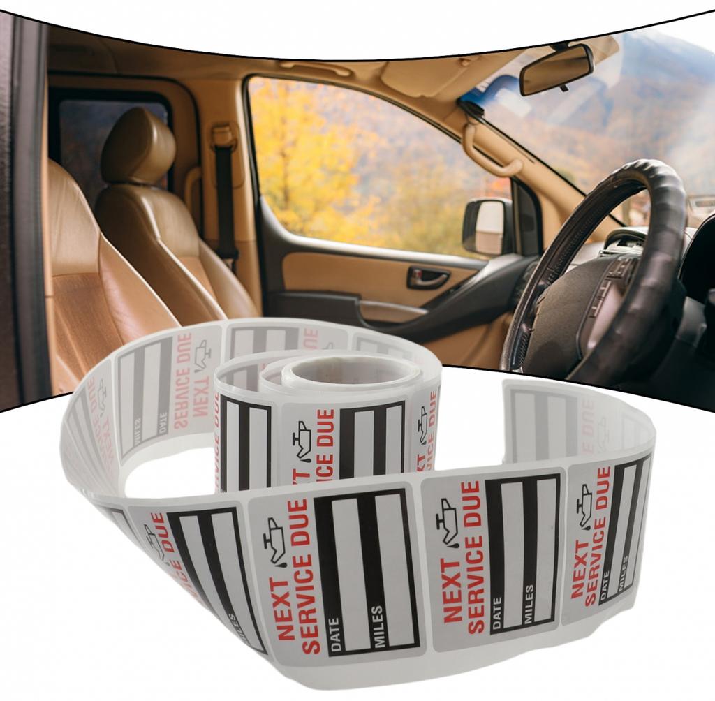 Oil Change Service Reminder Sticker 2*2 Inch Car Stickers