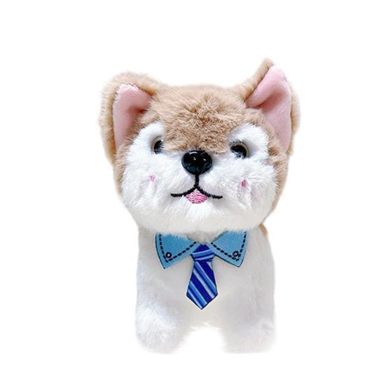 

Плюшевый галстук Хаски брелок чучело собаки животное кукла брелок держатель DIY сумка кулон украшение для рюкзака дети взрослые подарок на день рождения коричневый