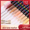 Waterproof Soft Tip Skin Tone Permanent Markers for DIY & Drawing