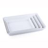 Homeglen Weißes Rechteckiges Melamin Buffet Tablett