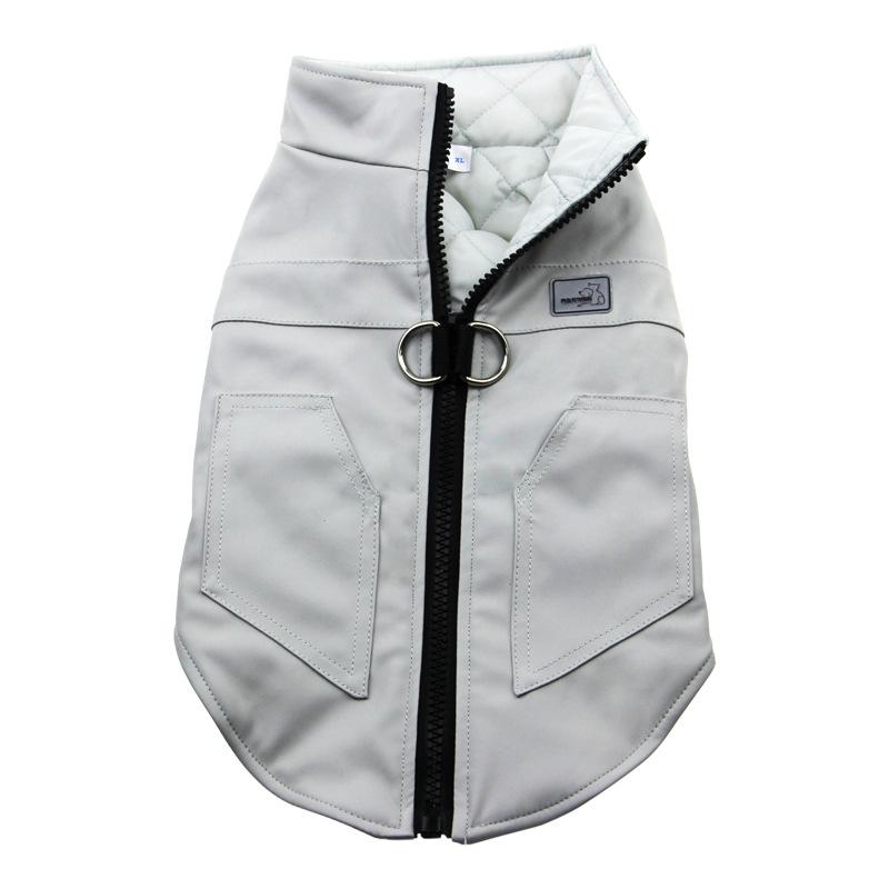 

S-5xl Зимняя одежда из искусственной кожи для больших собак, пальто для больших собак, большая водонепроницаемая куртка для собак, средний пуховик для французского бульдога, жилет для щенков S