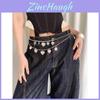Silver Heart Waist Chain With Double Pendant For Casual Summer Fashion Jewelry